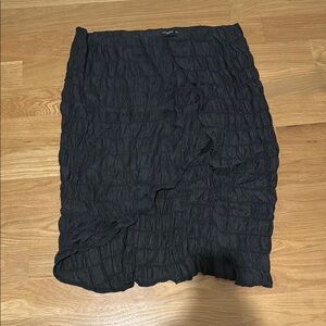 Ruched High Low Midi Skirt